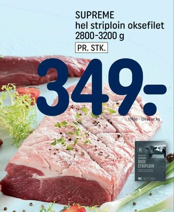 REMA 1000 SUPREME hel striploin oksefilet tilbud