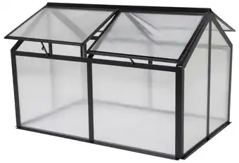 Minidrivhus 120 x 80 cm sort + polykarbonat