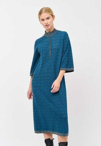 Sinnerup Créton crrebel strik kjole (blue m) tilbud