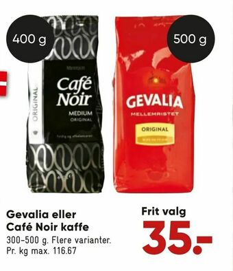 Bilka Gevalia eller Café Noir kaffe tilbud