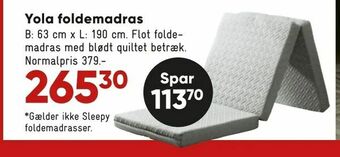 Bilka Yola foldemadras tilbud