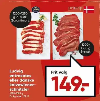 Bilka Ludvig entrecotes eller danske kalvewiener‑ schnitzler tilbud