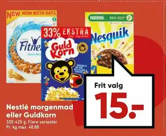 Bilka Nestlé morgenmad eller Guldkorn tilbud