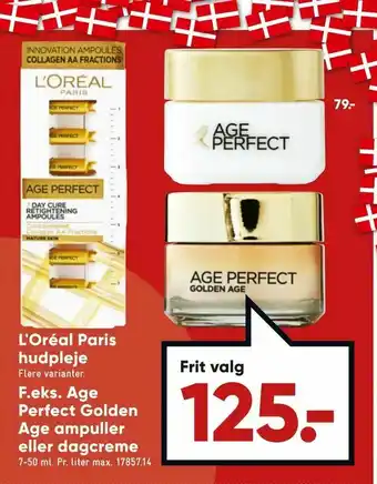 Bilka Age Perfect Golden Age ampuller eller dagcreme tilbud