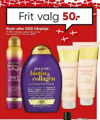 Bilka Stuhr eller OGX hårpleje tilbud