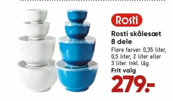 Bilka Rosti skålesæt 8 dele tilbud