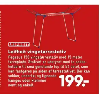Bilka Leifheit vinge tørrestativ tilbud