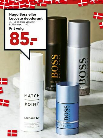 Bilka Hugo Boss eller Lacoste deodorant tilbud