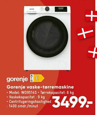 Bilka Gorenje vaske-tørremaskine tilbud