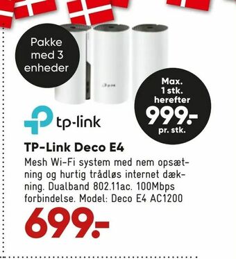 Bilka TP-Link Deco E4 tilbud
