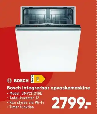 Bilka Bosch integrerbar opvaskemaskine tilbud