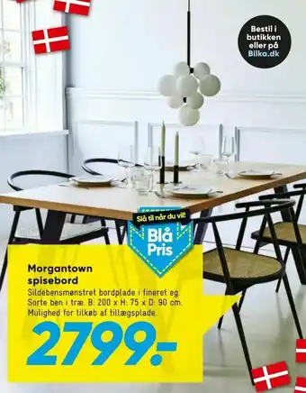 Bilka Morgantown spisebord tilbud