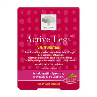 Helsemin New nordic, active legs, 30 tab tilbud