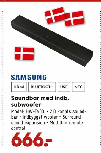Bilka Soundbar med indb. subwoofer tilbud