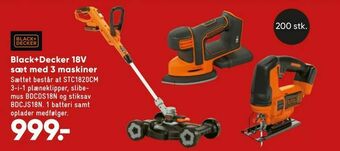 Bilka Black+Decker 18V sæt med 3 maskiner tilbud