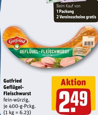 REWE DE Gutfried Geflügel-Fleischwurst tilbud