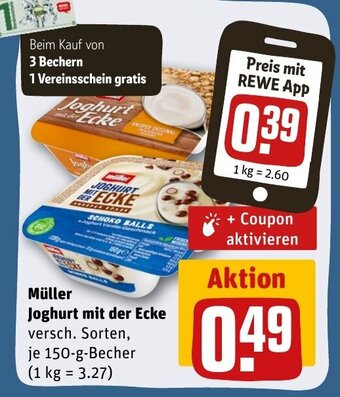 REWE DE Müller Joghurt mit der Ecke tilbud