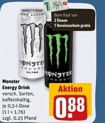 REWE DE Monster Energy Drink tilbud