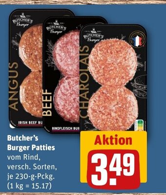 REWE DE Butcher's Burger Patties tilbud