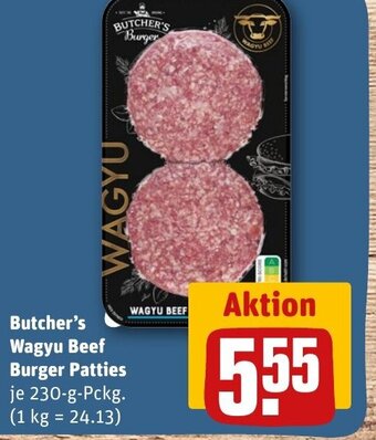 REWE DE Butcher's Wagyu Beef Burger Patties tilbud