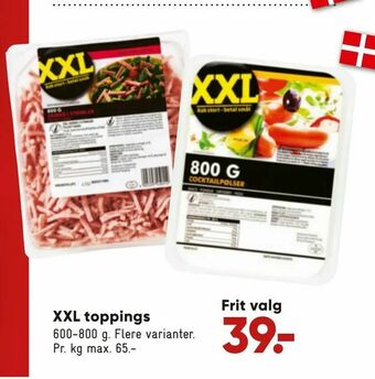 Bilka XXL toppings tilbud