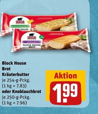 REWE DE Block House Brot Kräuterbutter oder Knoblauchbrot tilbud