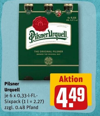 REWE DE Pilsner Urquell tilbud