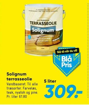 Bilka Solignum terrasseolie tilbud