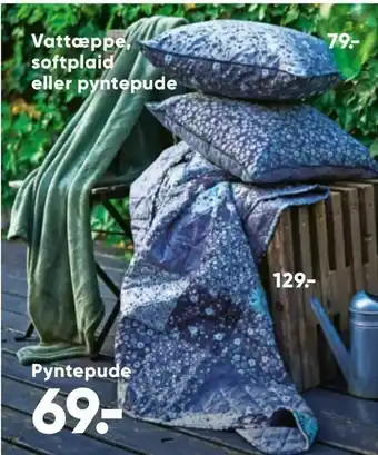 Bilka Vattæppe, softplaid eller pyntepude tilbud