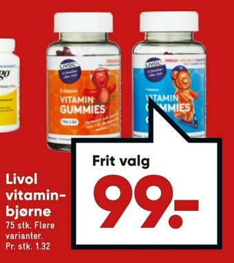 Bilka Livol vitaminbjørne tilbud