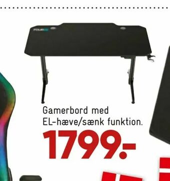 Bilka Gamerbord med EL-hæve/sænk funktion tilbud
