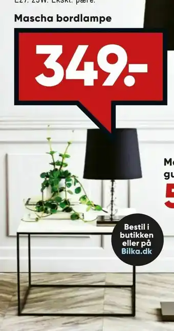 Bilka Mascha bordlampe tilbud