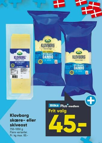 Bilka Klovborg skære- eller skiveost tilbud