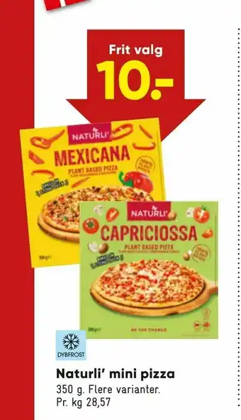 Bilka Naturli' mini pizza tilbud