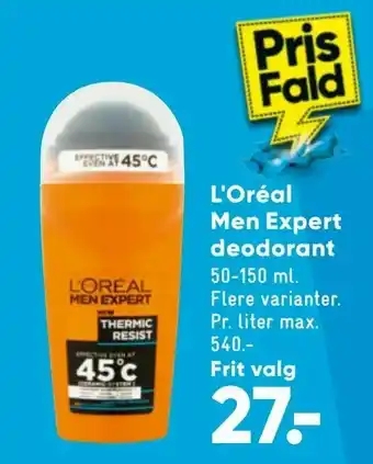 Bilka L'Oréal Men Expert deodorant tilbud