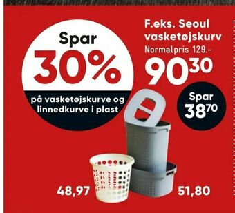 Bilka Seoul vasketøjskurv tilbud