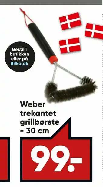 Bilka Weber trekantet grillbørste - 30 cm tilbud