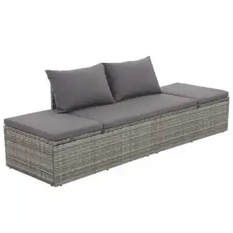 Bolig Center Solseng grå 195 x 60 cm polyrattan tilbud