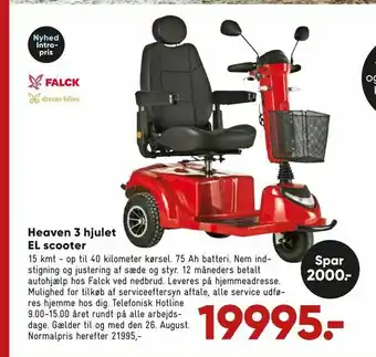 Heaven 3 hjulet EL scooter