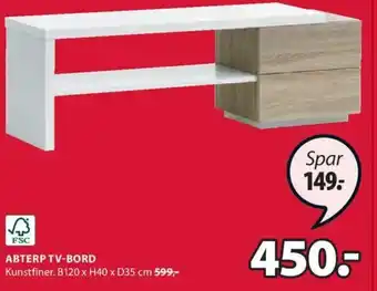 JYSK Abterp Tv-Bord B120xH40XD35 tilbud