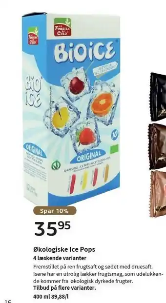 Din Lokale Helsekost Økologiske ice pops tilbud