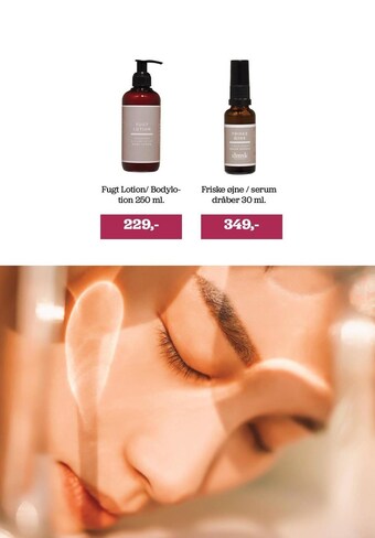 Helsemin Dmsk fugt lotion/bodylotion 250 ml. eller friske øjne/serum dråber 30 ml. tilbud