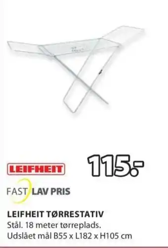 JYSK Leifheit Tørrestativ B55xL182xH105 cm tilbud