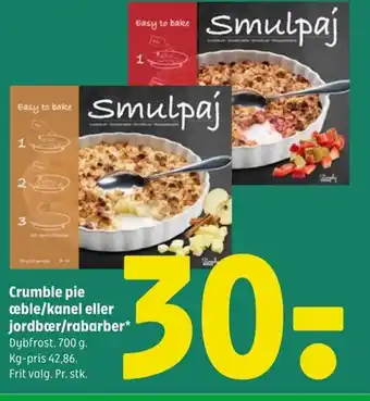 Coop 365 Crumble pie æble/kanel eller jordbær/rabarber tilbud