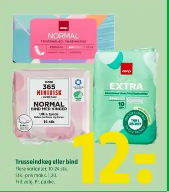 Coop 365 Trusseindlæg eller bind tilbud
