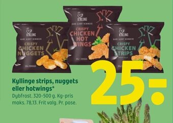 Coop 365 Kyllinge strips, nuggets eller hotwings tilbud