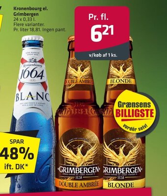 Fleggaard Kronenbourg el. Grimbergen tilbud