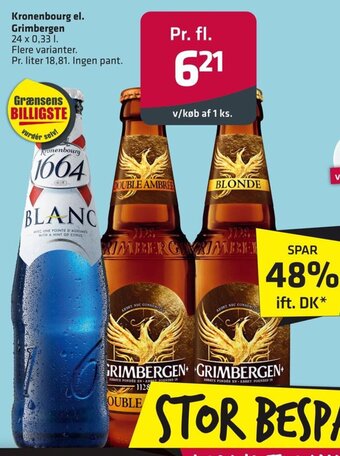 Fleggaard Kronenbourg el. Grimbergen tilbud