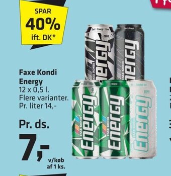 Fleggaard Faxe Kondi Energy tilbud
