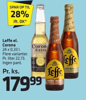 Fleggaard Leffe el. Corona tilbud